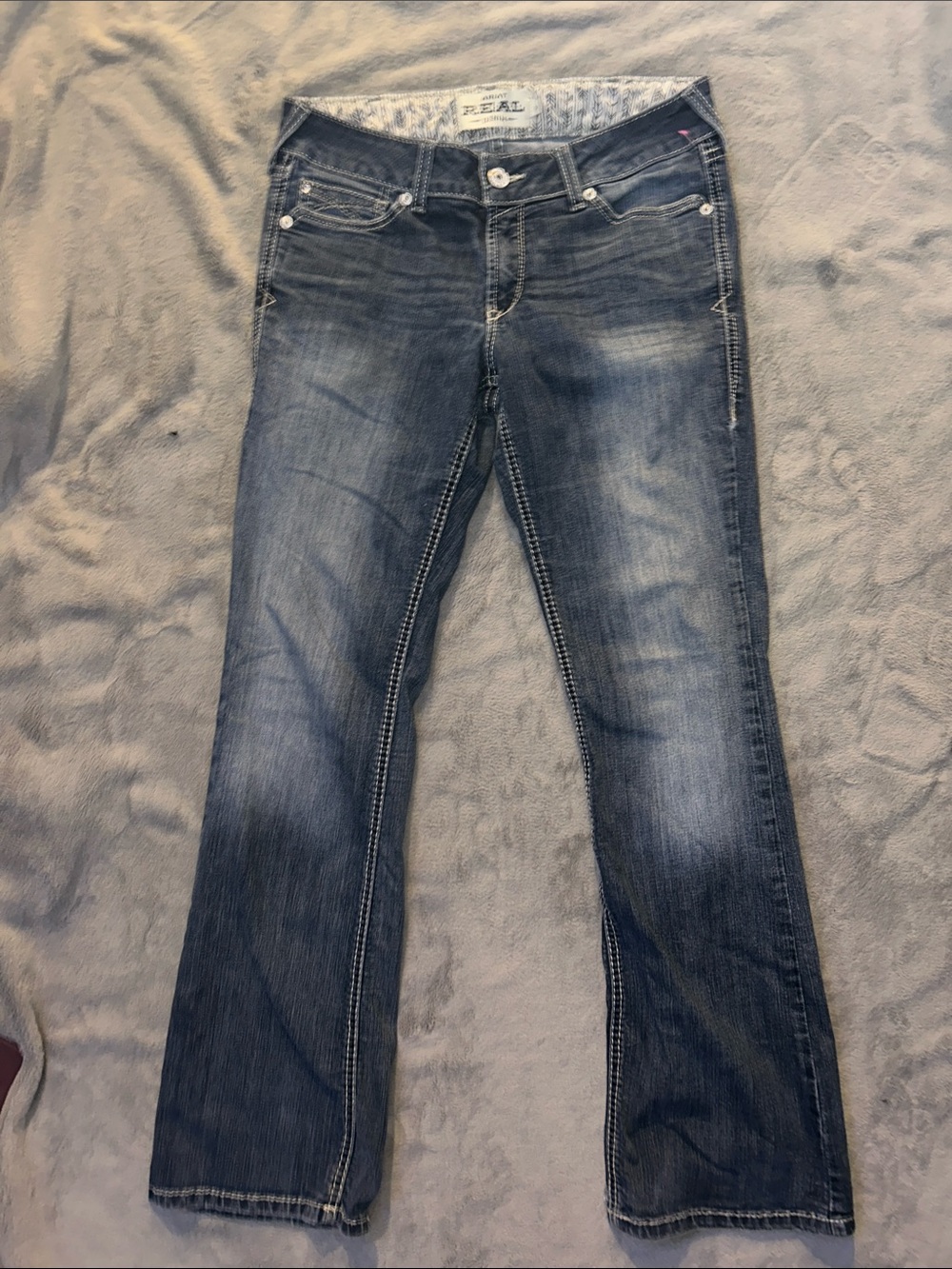 Ariat Women's Midwash Boot Cut Jeans - Blue Denim